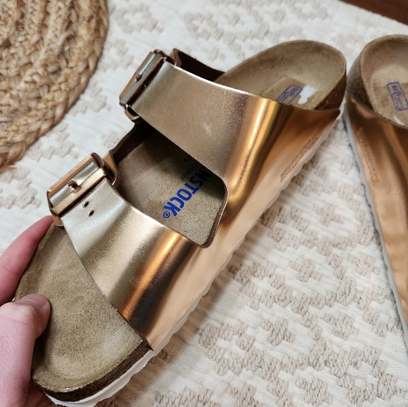 Birkenstock Arizona Soft Footbed Leather - Metallic Copper - Picture 4 of 8